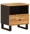 vidaXL Bed cabinet with Drawer Brown 40 x 33 x 46 cm Solid Mango Wood