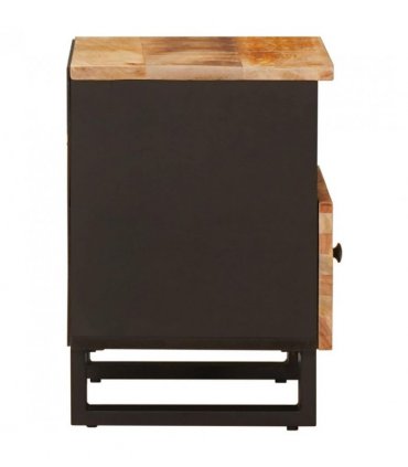 vidaXL Bed cabinet with Drawer Brown 40 x 33 x 46 cm Solid Mango Wood
