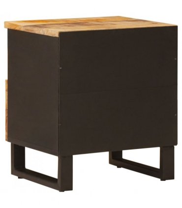 vidaXL Bed cabinet with Drawer Brown 40 x 33 x 46 cm Solid Mango Wood