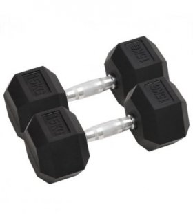 vidaXL Dumbbells 2 pcs 30 kg Total Cast Iron