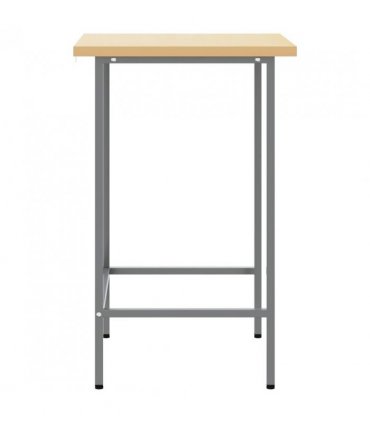 vidaXL Corner Table Grey 55 x 55 x 85 cm Steel and Engineered Wood