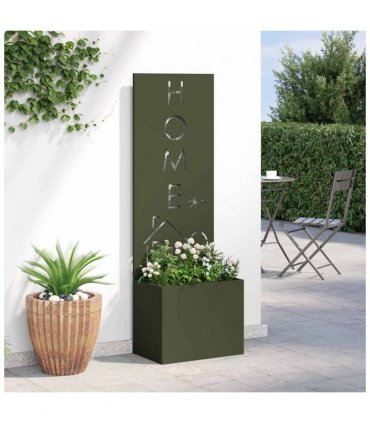 vidaXL Garden Privacy Screen Olive green 50 x 150 cm Cold-rolled steel