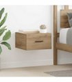 vidaXL Bedside Cabinet with Drawer 2 pcs Artisan oak 35 x 35 x 20 cm