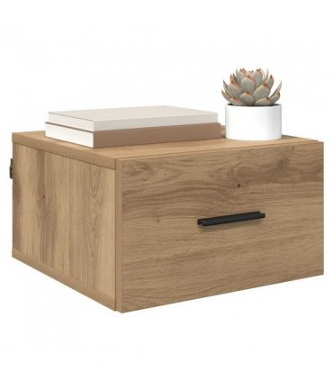 vidaXL Bedside Cabinet with Drawer 2 pcs Artisan oak 35 x 35 x 20 cm