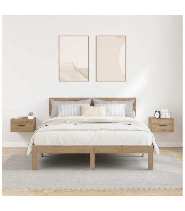 vidaXL Bedside Cabinet with Drawer 2 pcs Artisan oak 35 x 35 x 20 cm