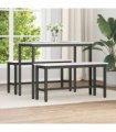 vidaXL Dining Bench 2 pcs White 100 x 32.5 x 49 cm Solid pine wood