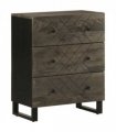 vidaXL Sideboard Black 60x33x75 cm Solid Wood Mango