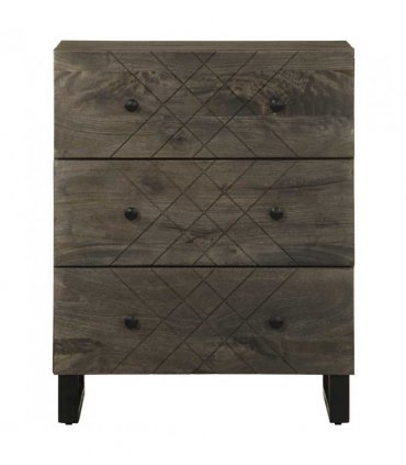 vidaXL Sideboard Black 60x33x75 cm Solid Wood Mango