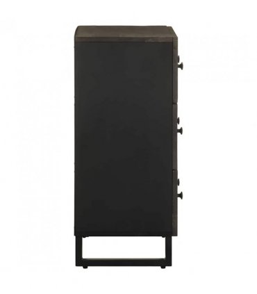 vidaXL Sideboard Black 60x33x75 cm Solid Wood Mango