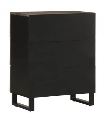 vidaXL Sideboard Black 60x33x75 cm Solid Wood Mango