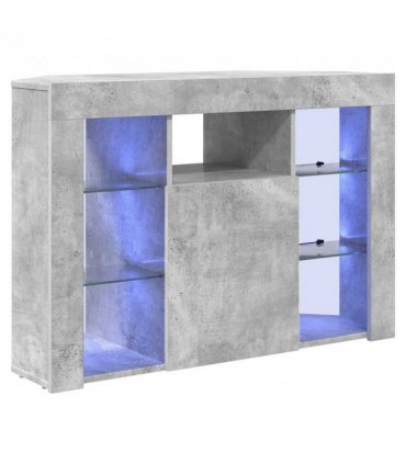 vidaXL Corner LED TV Cabinet Concrete Grey 100x40x68cm Engineered Wood