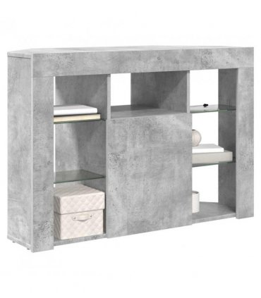 vidaXL Corner LED TV Cabinet Concrete Grey 100x40x68cm Engineered Wood