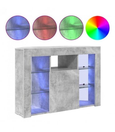 vidaXL Corner LED TV Cabinet Concrete Grey 100x40x68cm Engineered Wood