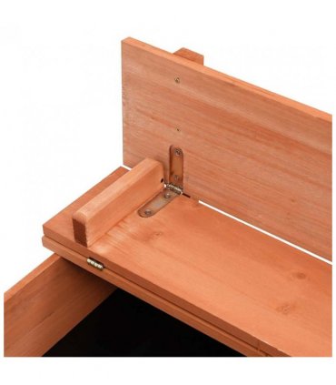 vidaXL Sandbox Firwood 95x90x15 cm