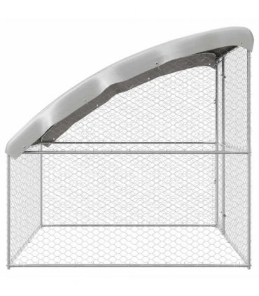 vidaXL Dog Kennel with Storage Silver 2 x 2 x 2 m Galvanised steel