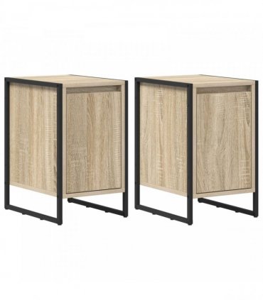 vidaXL Bedside Table 2 pcs Sonoma 39.5 x 30 x 50 cm Engineered Wood