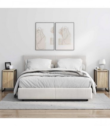 vidaXL Bedside Table 2 pcs Sonoma 39.5 x 30 x 50 cm Engineered Wood