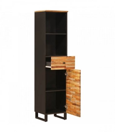 vidaXL Bathroom Cabinet Artisan Oak 38 x 33 x 160 cm Solid Mango Wood