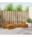 vidaXL Sofa Sets 6 pcs Natural Solid Acacia Wood