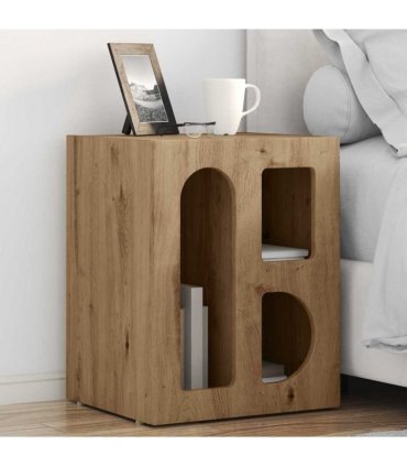 vidaXL Bedside Table ELST 2 pcs Artisan Oak 40 x 35 x 50 cm