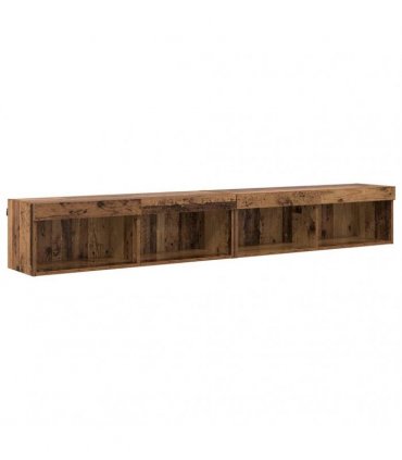 vidaXL TV Cabinet Set 2 pcs Old Wood 100 x 30 x 30 cm Engineered Wood