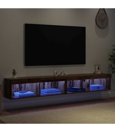 vidaXL TV Cabinet Set 2 pcs Old Wood 100 x 30 x 30 cm Engineered Wood