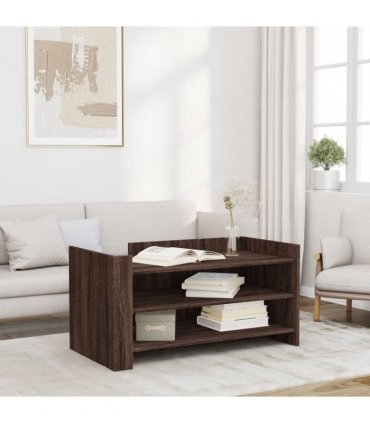 vidaXL Coffee Table Brown Oak 100x50x50 cm Engineered Wood