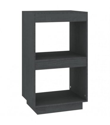 vidaXL Book Cabinet Grey 40x35x71 cm Solid Pinewood