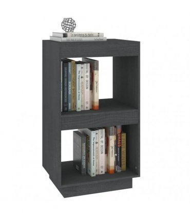 vidaXL Book Cabinet Grey 40x35x71 cm Solid Pinewood