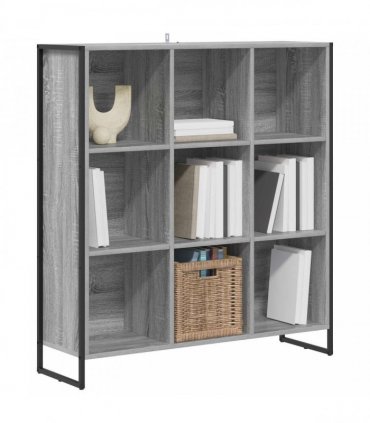 vidaXL Book Cabinet Grey Sonoma 99.5 x 30 x 108.5 cm Engineered Wood
