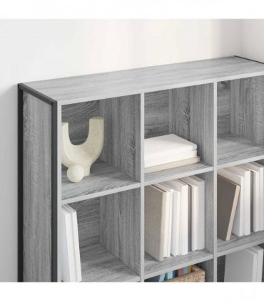 vidaXL Book Cabinet Grey Sonoma 99.5 x 30 x 108.5 cm Engineered Wood
