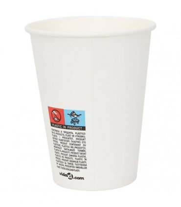 vidaXL Paper Coffee Cups 1000 pcs 12oz 300ml White