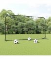 vidaXL Football Rebounder Net Black 366x90x183 cm HDPE