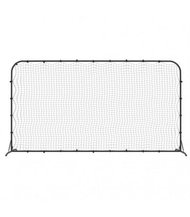 vidaXL Football Rebounder Net Black 366x90x183 cm HDPE