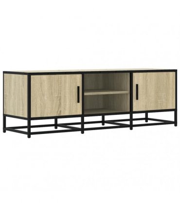 vidaXL TV Cabinet Sonoma Oak 120x35x41 cm Engineered Wood and Metal