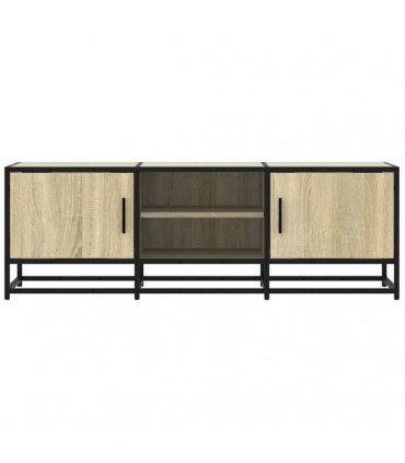 vidaXL TV Cabinet Sonoma Oak 120x35x41 cm Engineered Wood and Metal
