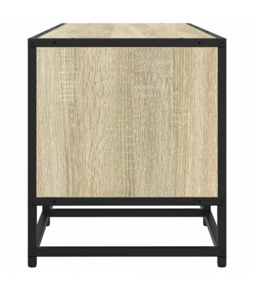 vidaXL TV Cabinet Sonoma Oak 120x35x41 cm Engineered Wood and Metal