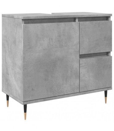 vidaXL Bathroom Cabinet Concrete Grey 65x33x60 cm Engineered Wood