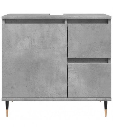 vidaXL Bathroom Cabinet Concrete Grey 65x33x60 cm Engineered Wood