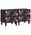 vidaXL Bedside Table 2 pcs Brown 40 x 33.5 x 46 cm Solid Mango Wood