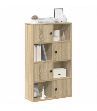 vidaXL Bookcase Sonoma Oak 60x24x101.5 cm Engineered Wood