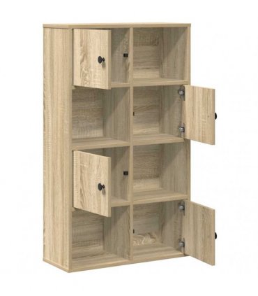 vidaXL Bookcase Sonoma Oak 60x24x101.5 cm Engineered Wood