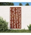 vidaXL Garden Wall Decoration 105x55 cm Corten Steel Bamboo Design