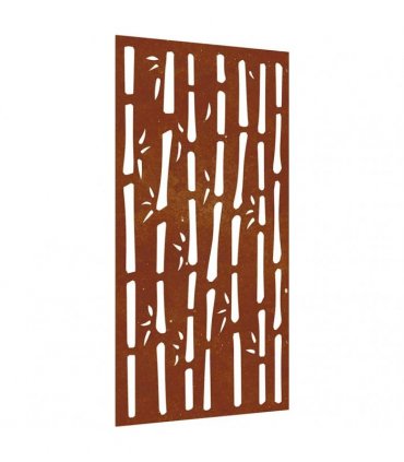 vidaXL Garden Wall Decoration 105x55 cm Corten Steel Bamboo Design