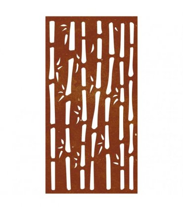 vidaXL Garden Wall Decoration 105x55 cm Corten Steel Bamboo Design