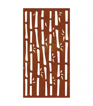 vidaXL Garden Wall Decoration 105x55 cm Corten Steel Bamboo Design