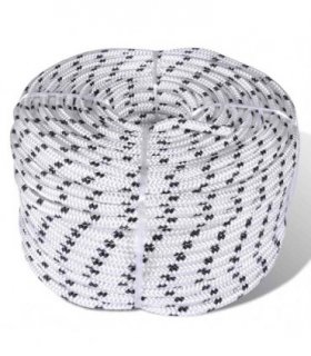 vidaXL Braided Rope Coil Boat Line Polyester 12 mm x 50 m