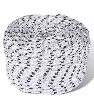 vidaXL Braided Rope Coil Boat Line Polyester 12 mm x 50 m