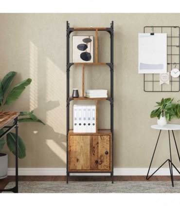 vidaXL Bookcase Old Wood 44.5 x 30 x 154.5 cm Engineered Wood