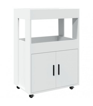 vidaXL Bar Cart White 60x39.5x89 cm Engineered Wood